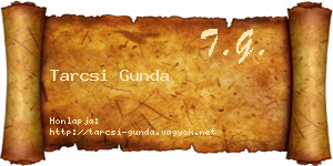 Tarcsi Gunda névjegykártya